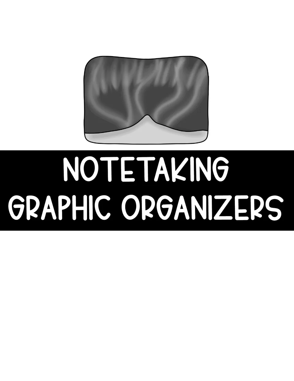Notetaking Graphic Organizers section divider introducing research-note pages for the auroras comic report