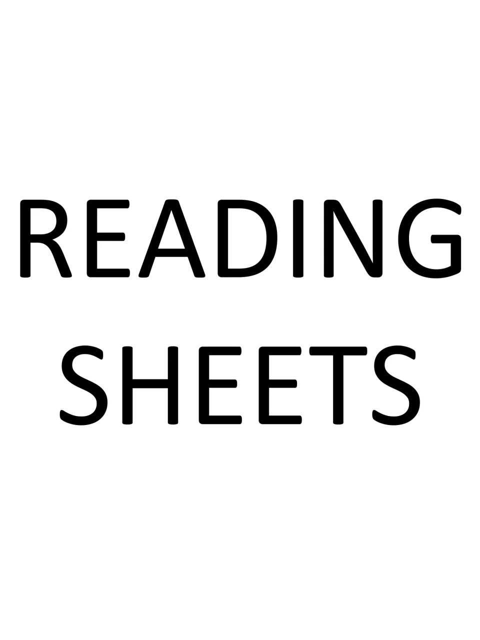 Section divider titled READING SHEETS, introducing the informational texts for each Norway lesson