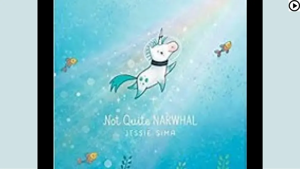 Read-aloud slide shows Jessie Sima's book cover featuring Kelp underwater, alongside a video play icon