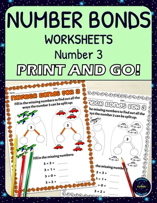 Number Bonds for 3 Worksheets – cover