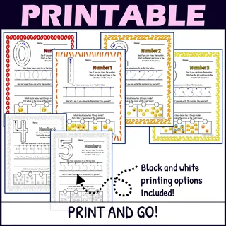 Number Formation Practice Worksheets - Learning to Write Number 5 – sample page 2