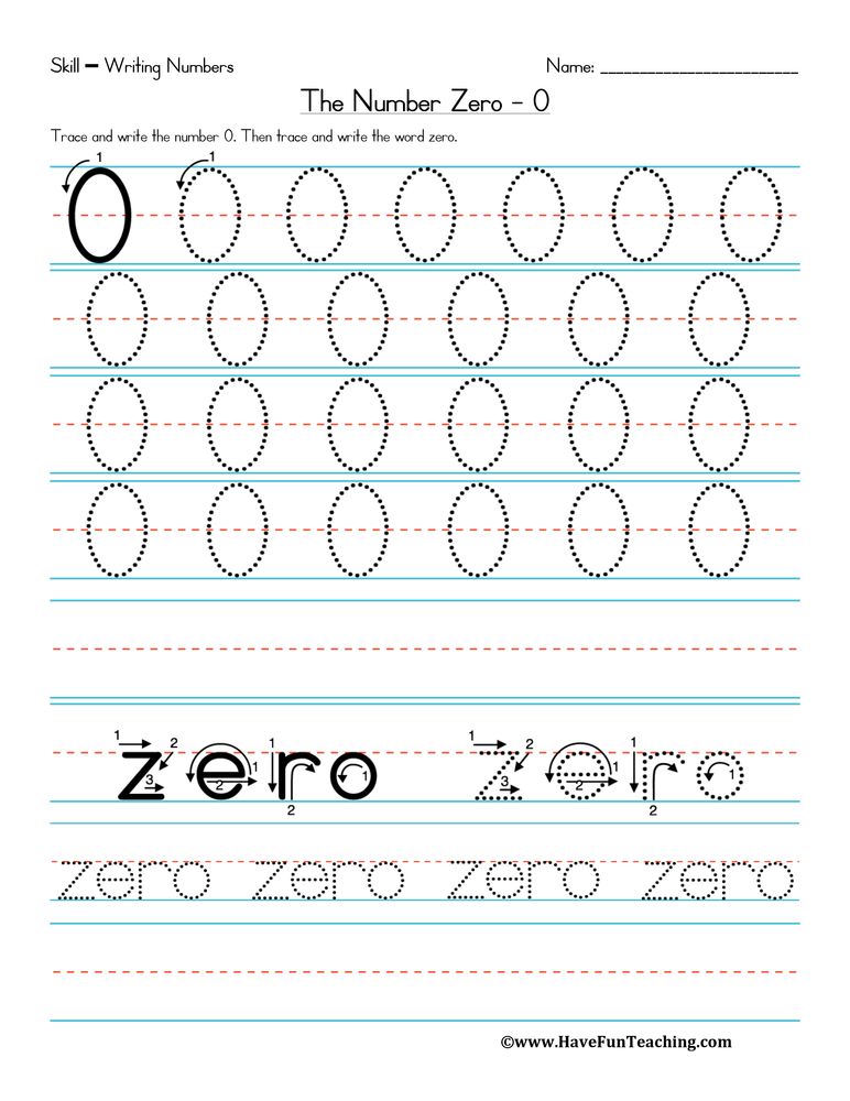 Number Handwriting Worksheets teaching resource preview