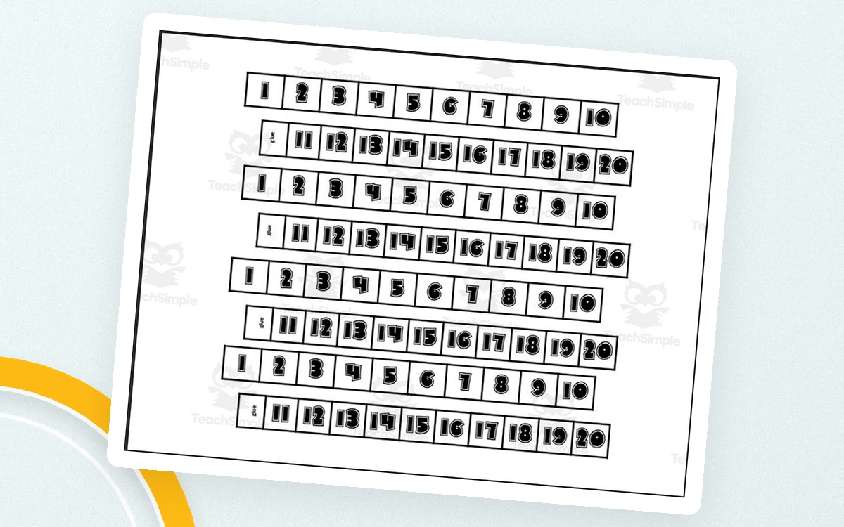 Number Line Boxes preview