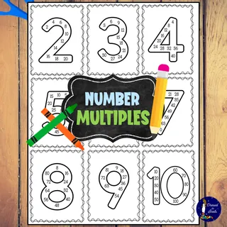 Number Multiples 1 to 10Number Multiples 1 to 10 – sample page 3