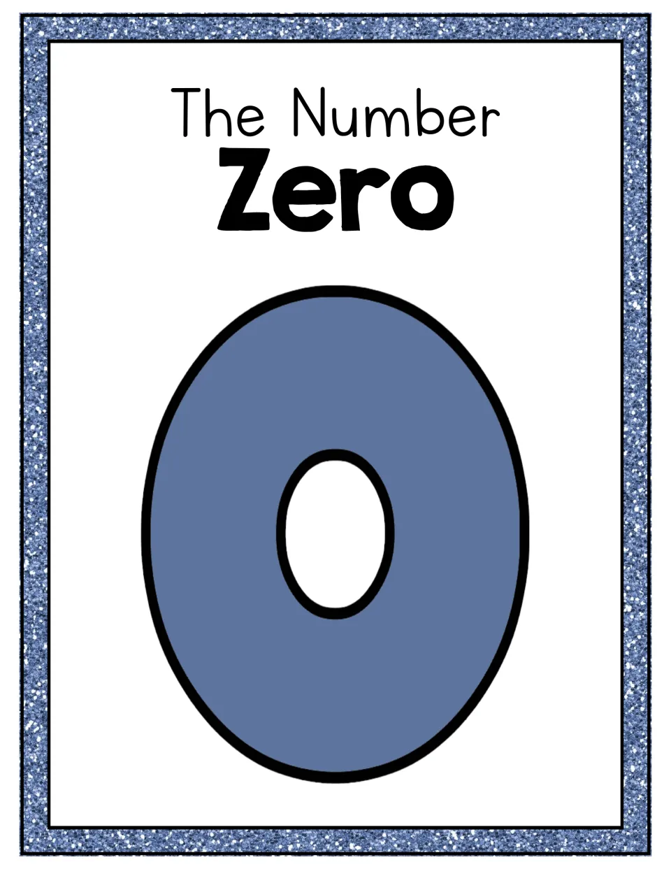 Number zero poster pairing the heading 'The Number Zero' with a large numeral 0 for the unit's display