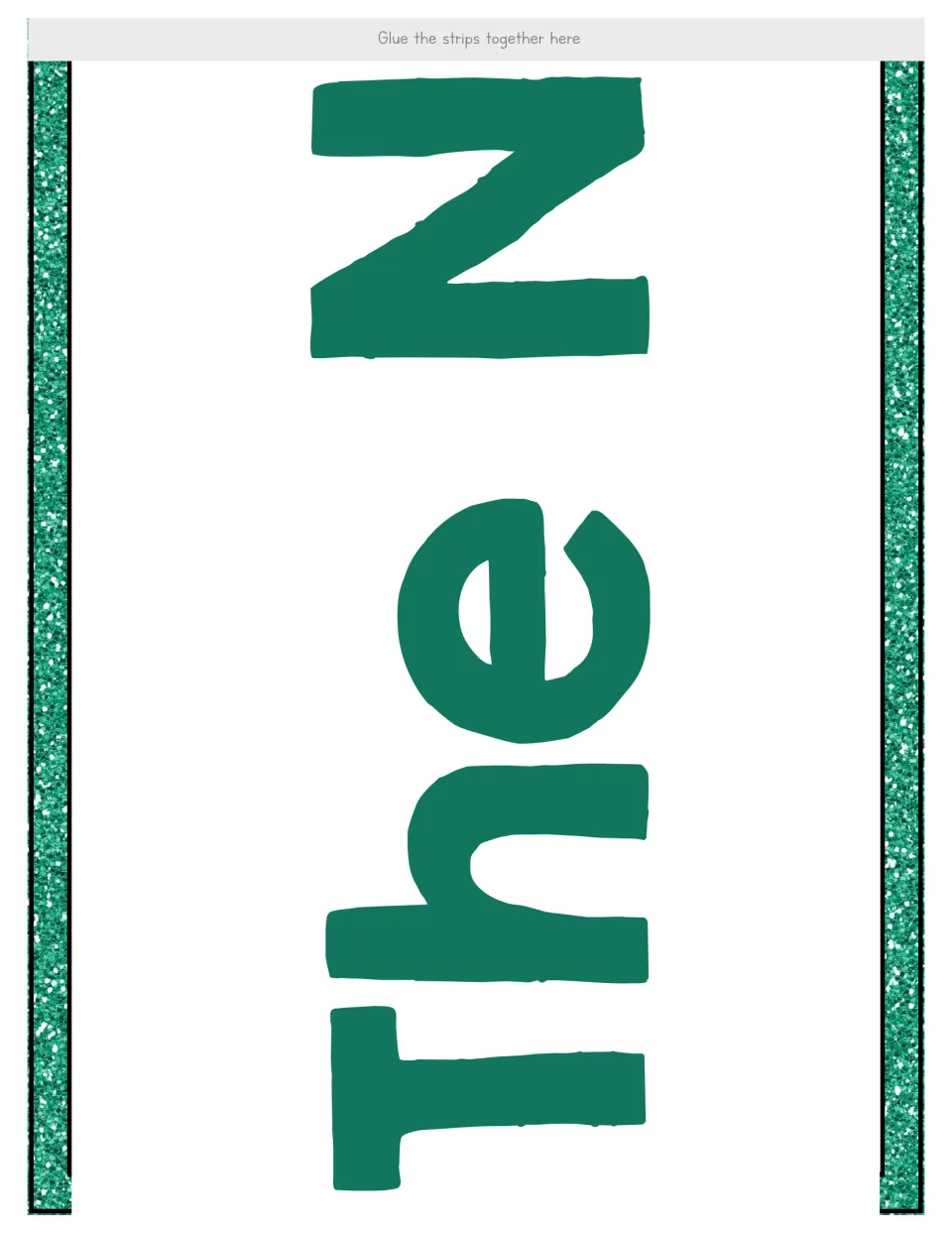 Number 10 display banner section showing The and the initial N of Number, with a strip assembly instruction