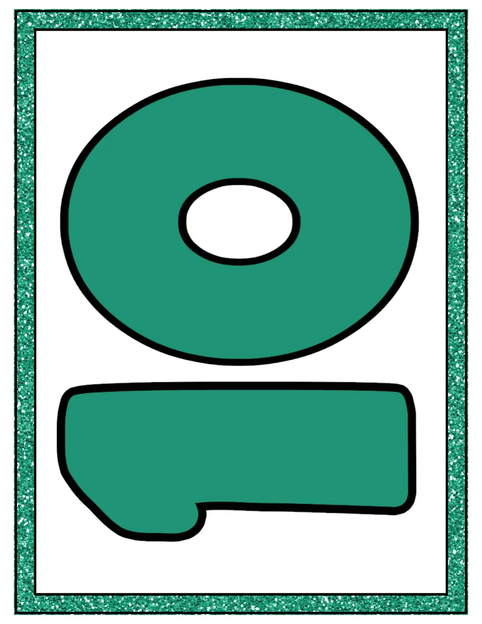 Number 10 unit display poster featuring a large numeral 10 in landscape orientation without a word label