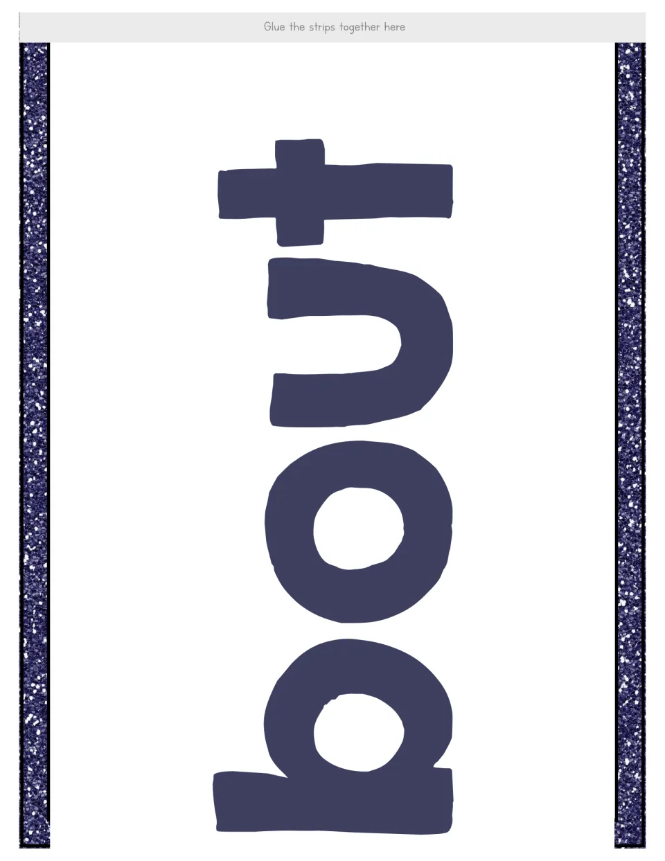 Number 18 display banner section reading bout, completing About when joined to the opening title sheet