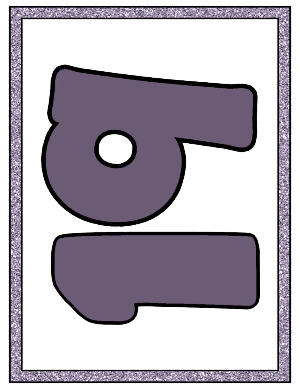Number 19 unit display poster shows a large purple numeral 19 in landscape orientation without a word label