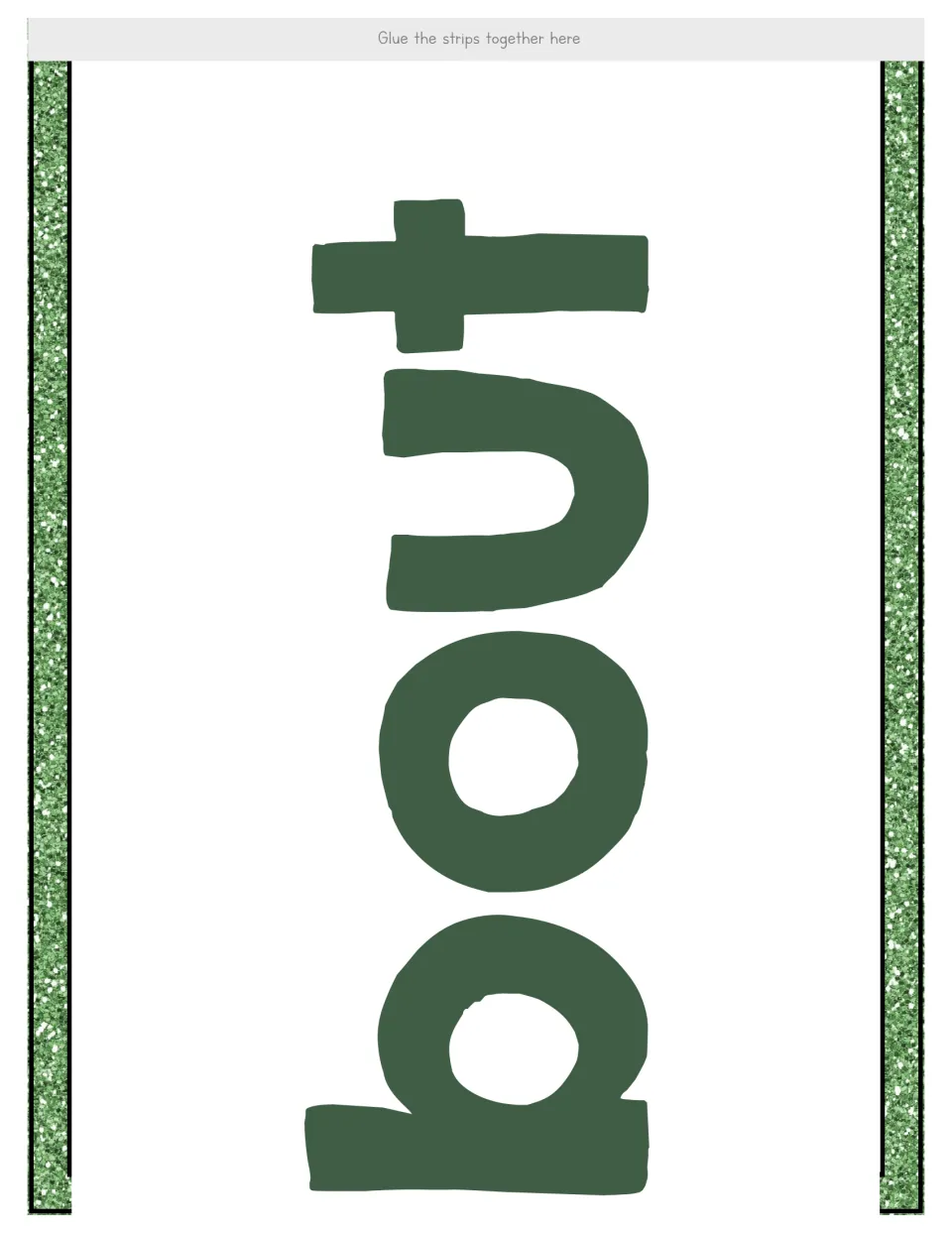 Number 4 unit banner section reading 'bout,' completing 'About' when joined to the opening title section