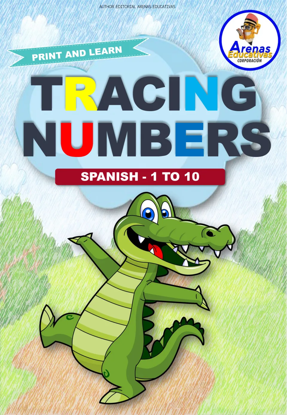 Cover of the Spanish number-tracing resource, labeled 'Tracing Numbers' and 'Spanish - 1 to 10'.