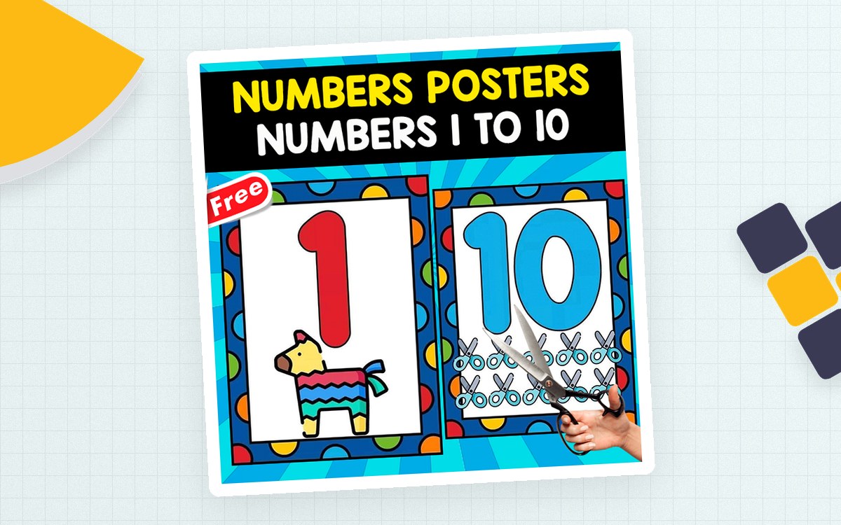 NUMBERS POSTERS | NUMBERS 1 TO 10 | FREE RESOURCE poster preview.
