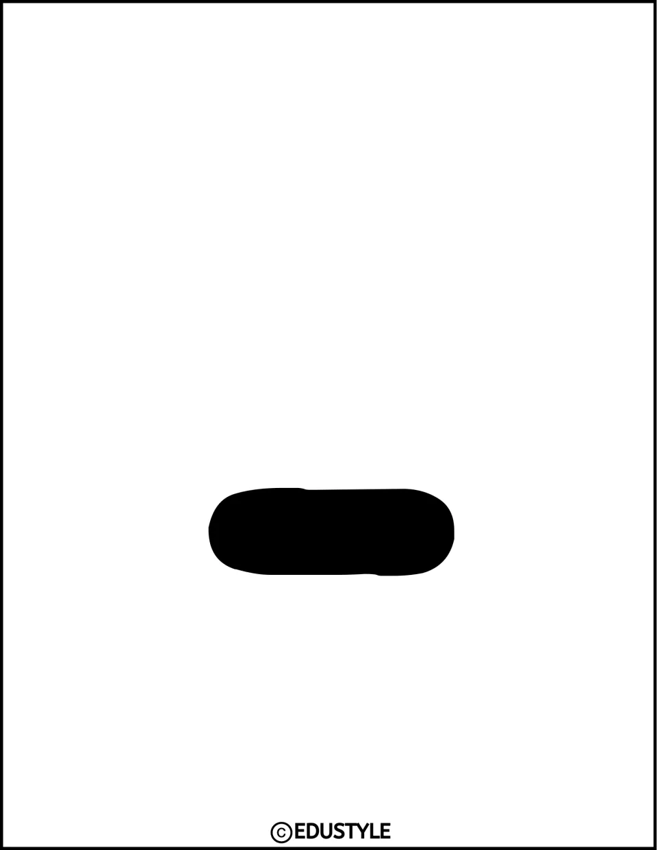 Bulletin board title hyphen: a full-page black dash cut-out used between letters in the display heading