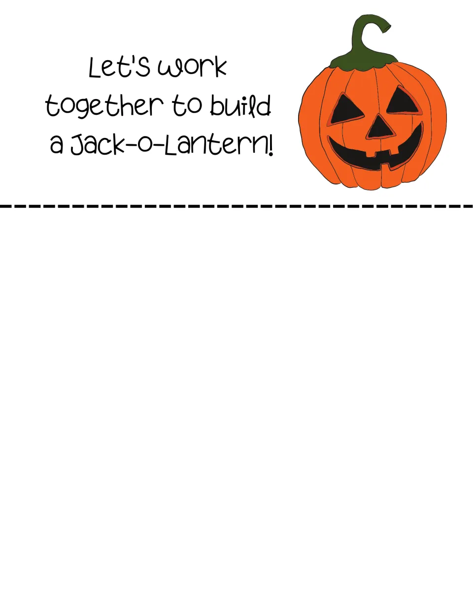 Reward Buddy display heading says “Let's work together to build a Jack-o-Lantern!” beside a pumpkin
