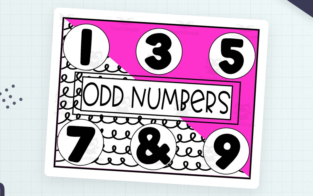 Odd & Even Posters poster cover with the resource title and classroom artwork.