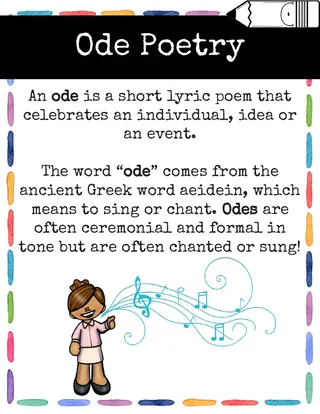 Ode Poetry Writing – Posters + Graphic Organizers – preview 1