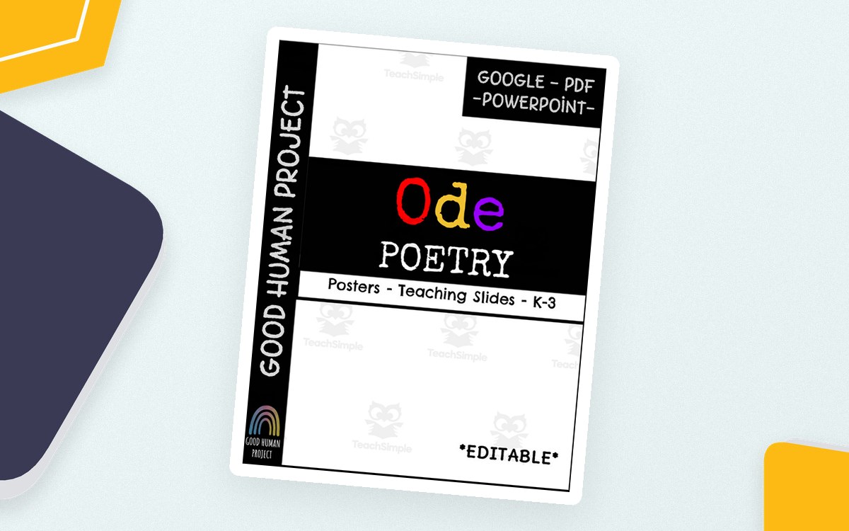 Ode Poetry Writing – Posters + Graphic Organizers preview