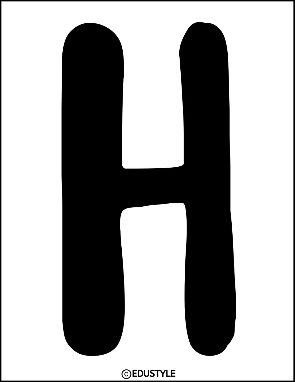 Solid black letter H for the kit's 'Oh Snap This Year's a Wrap!' end-of-year bulletin board or door display