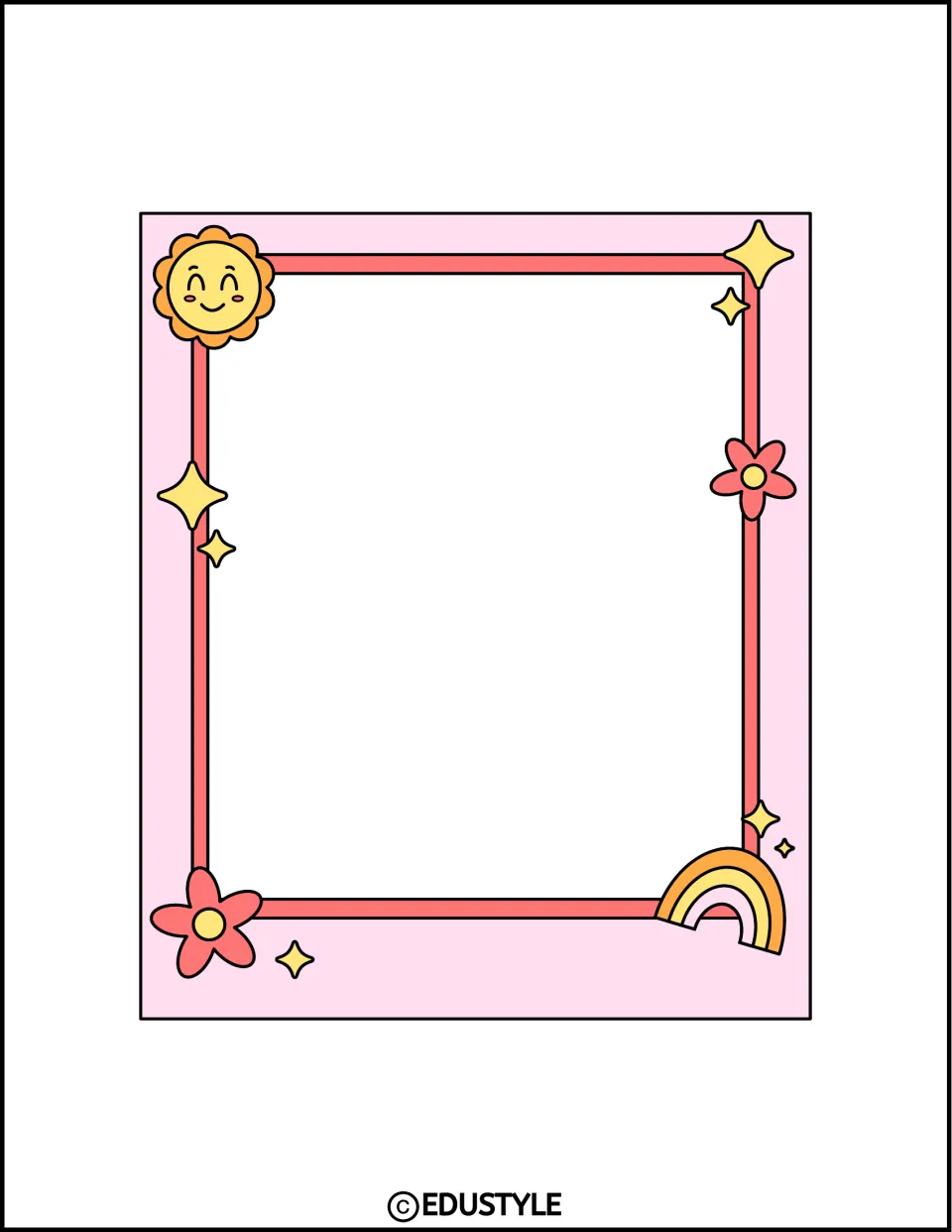 Smaller light pink photo frame for adding a classroom photograph to the end-of-year memories display
