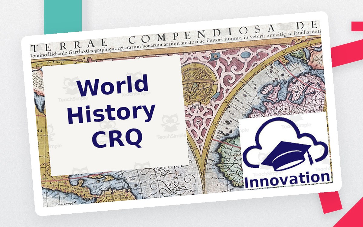 World History CRQ cover with a historical-map background.