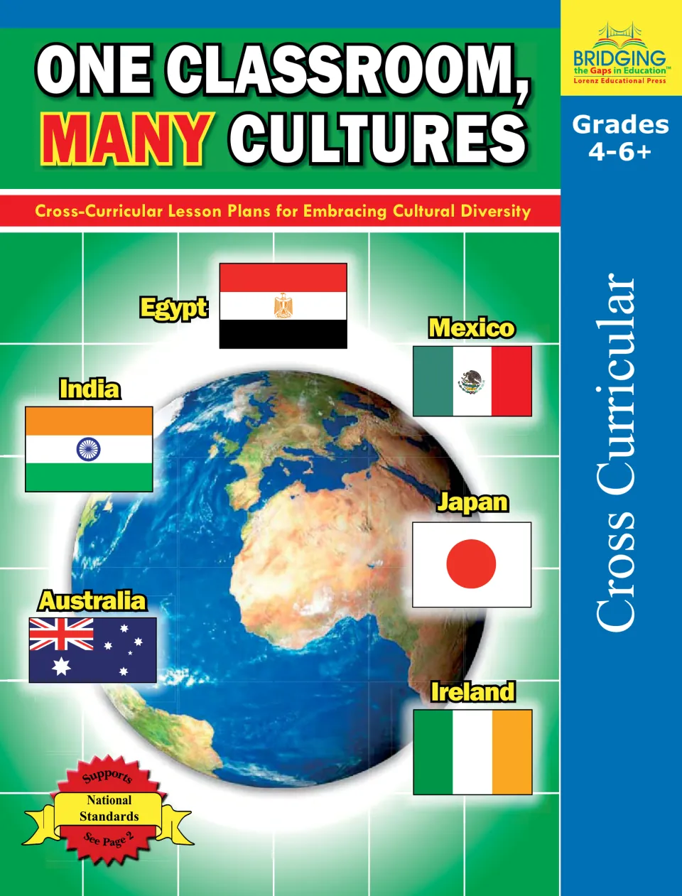 One Classroom, Many Cultures cover: cross-curricular lesson plans on Egypt, Mexico, India, Japan, Australia and Ireland