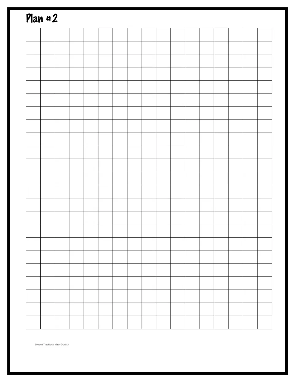 Find Your Seat Plan #2: blank scale-drawing sheet for a second seating arrangement of the 26 desks, rugs and tables