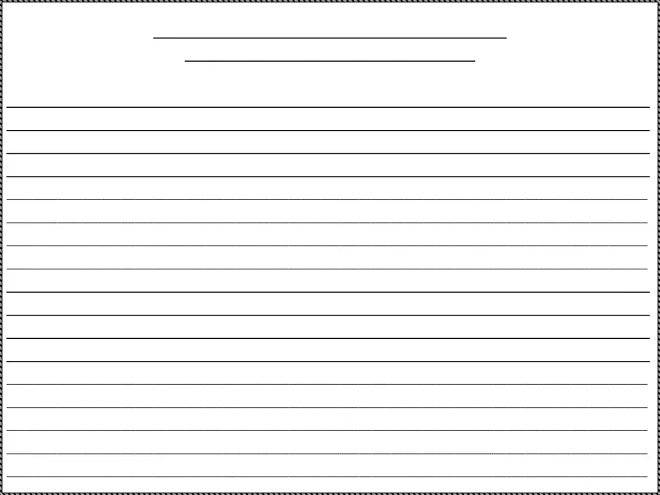 Blank final-copy page, no printed heading: students add a title and write out their finished opinion paragraph