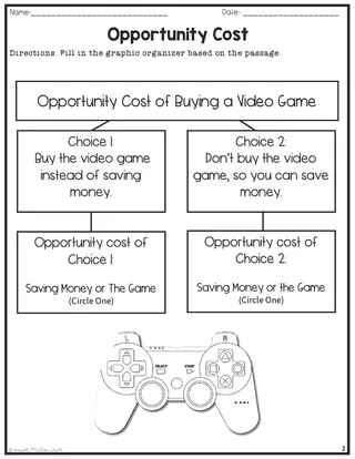 Opportunity Costs Reading Packet – Economics Unit – sample page 3