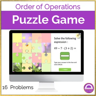 Order of Operations Mystery Picture Math Digital Activity – cover