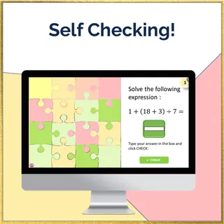 Order of Operations Mystery Picture Math Digital Activity – sample page 2