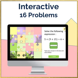 Order of Operations Mystery Picture Math Digital Activity – sample page 3