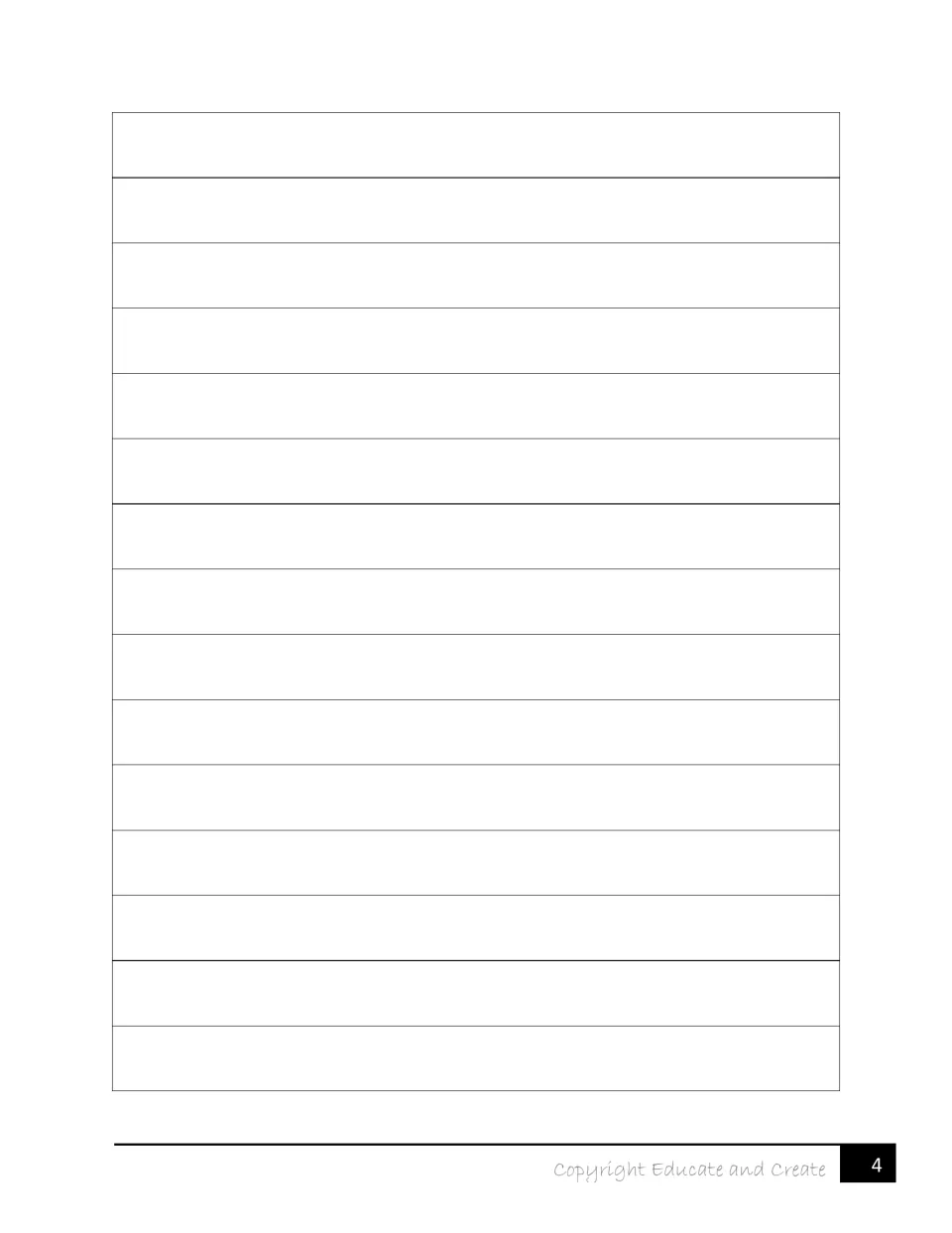 Blank response page giving students extra writing space for their quote explanations, with no printed prompt