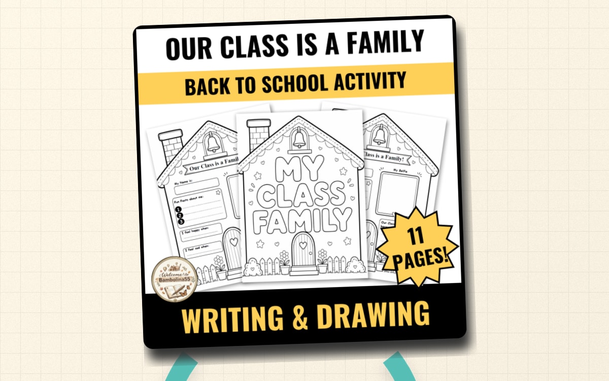 Our Class is a Family Drawing & Writing Activity | Class Community preview