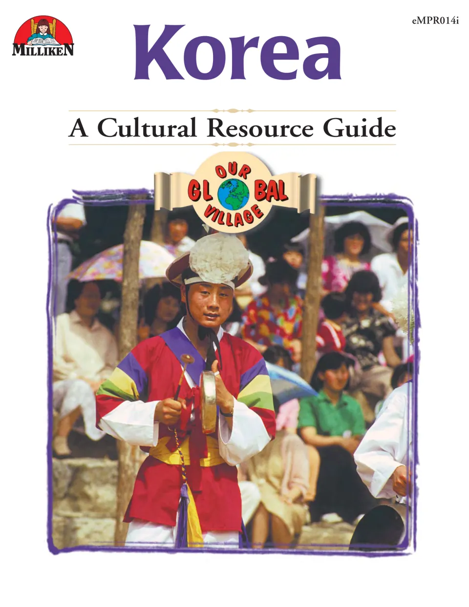 Cover of Korea: A Cultural Resource Guide, featuring a photograph of a performer in traditional clothing
