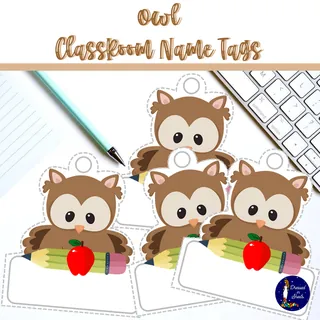 Owl Classroom Name Tags – cover