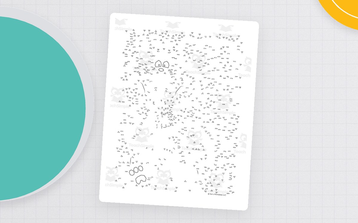 Panda Extreme Difficulty Dot-to-Dot / Connect the Dots PDF preview