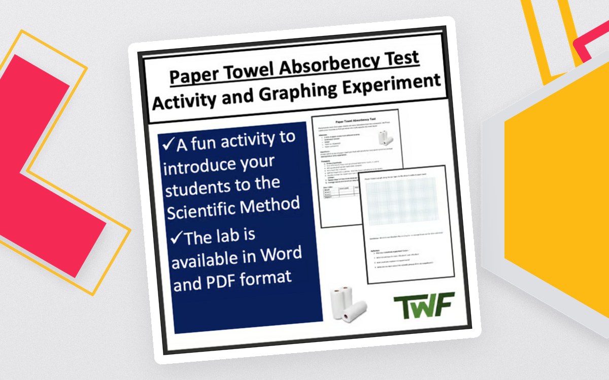 Paper Towel Absorbency Test – Scientific Method Lesson teaching resource preview