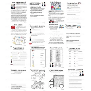 Paramedic and EMT No Prep Activity Packet and Worksheets – sample page 2