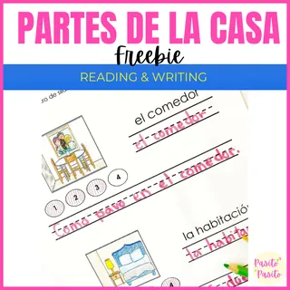 Parts of the house in Spanish - Partes de la casa Freebie – cover