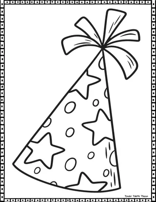 Party Hats Coloring Pages – Celebration Activity – sample page 2