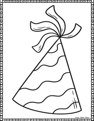 Party Hats Coloring Pages – Celebration Activity – sample page 3
