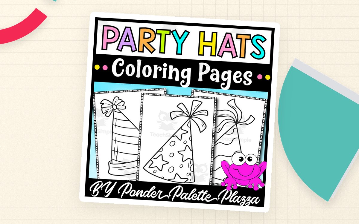 Party Hats Coloring Pages – Celebration Activity preview