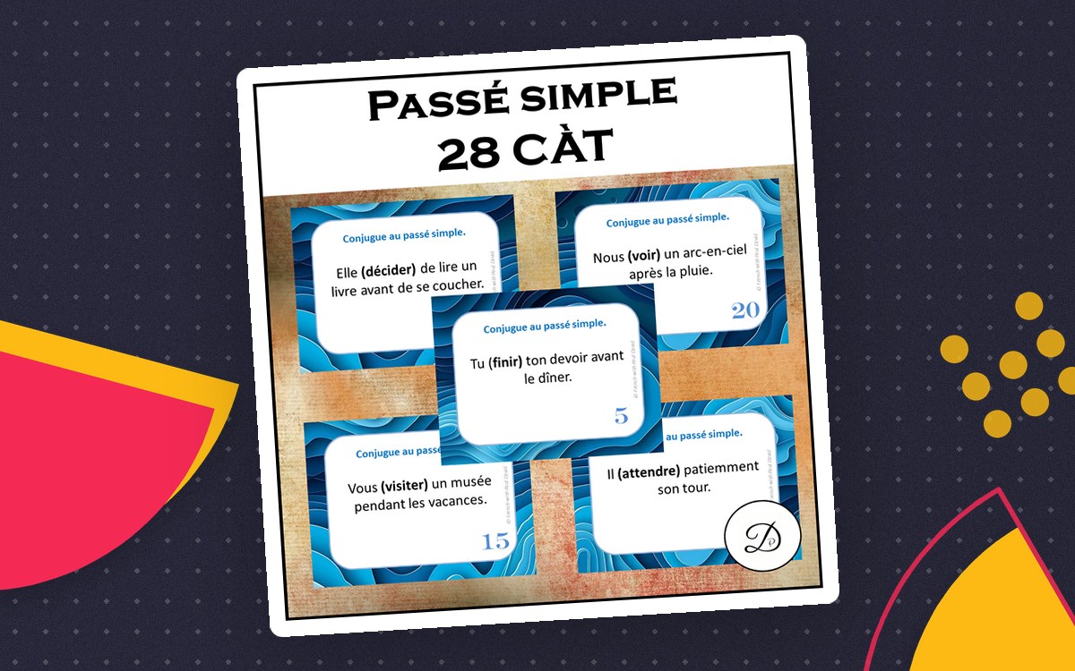 Passé simple - 28 CÀT / Past simple French grammar preview