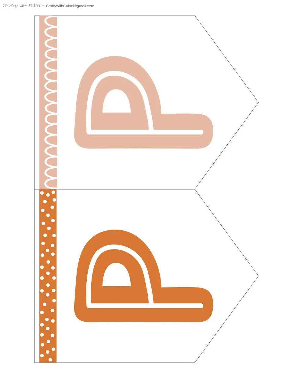 Birthday banner cutouts P and P, two letter pieces to cut out for the kit's “HAPPY BIRTHDAY” display title