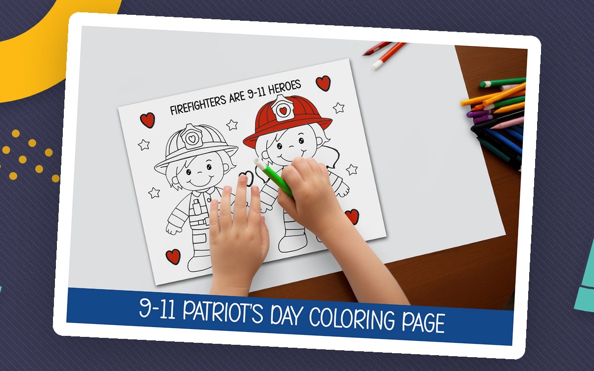 Patriot's Day Activity, 9-11 Coloring Page, First Responder Unit, preview