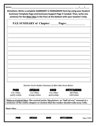 "Pax" Novel Study Unit – sample page 2