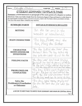 "Pax" Novel Study Unit – sample page 4