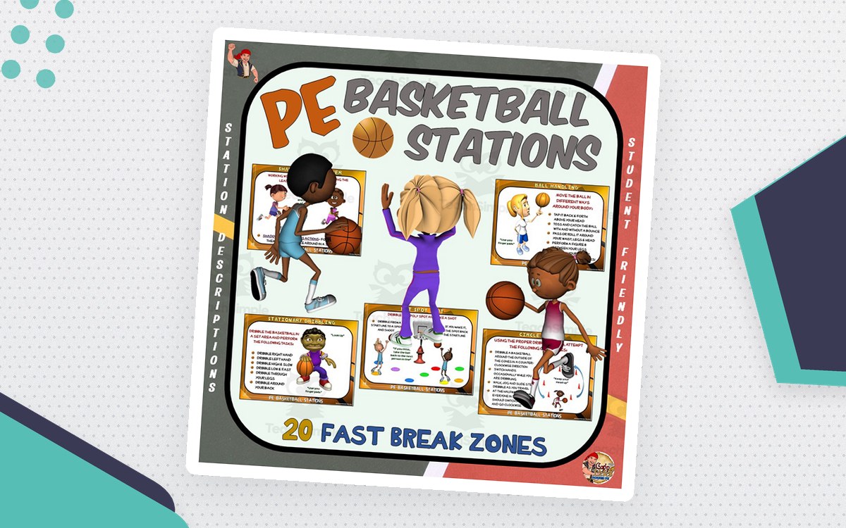PE Basketball Stations – 20 Station Signs preview: Introduction and considerations page