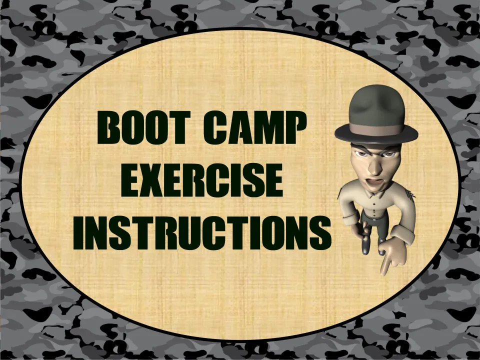 Exercise instruction section divider introduces directions for the partner and trio fitness circuit activities