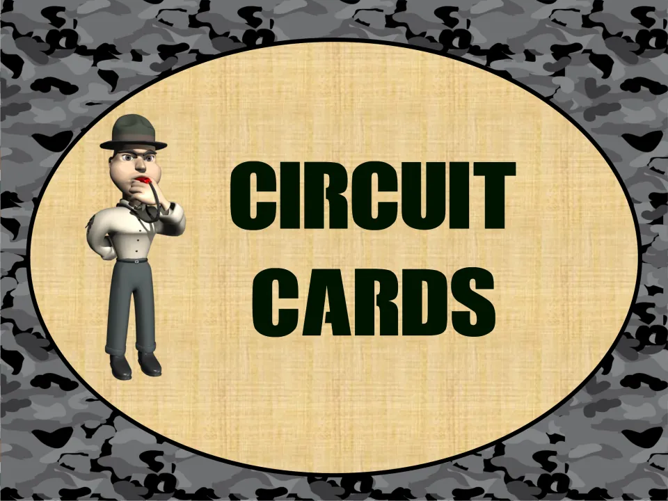 Circuit Cards section divider marks the start of the 20 illustrated partner or trio fitness activity cards